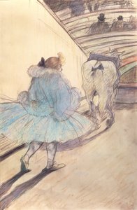 サーカスで、リングに入る（パステル紙） 作： Henri de Toulouse Lautrec